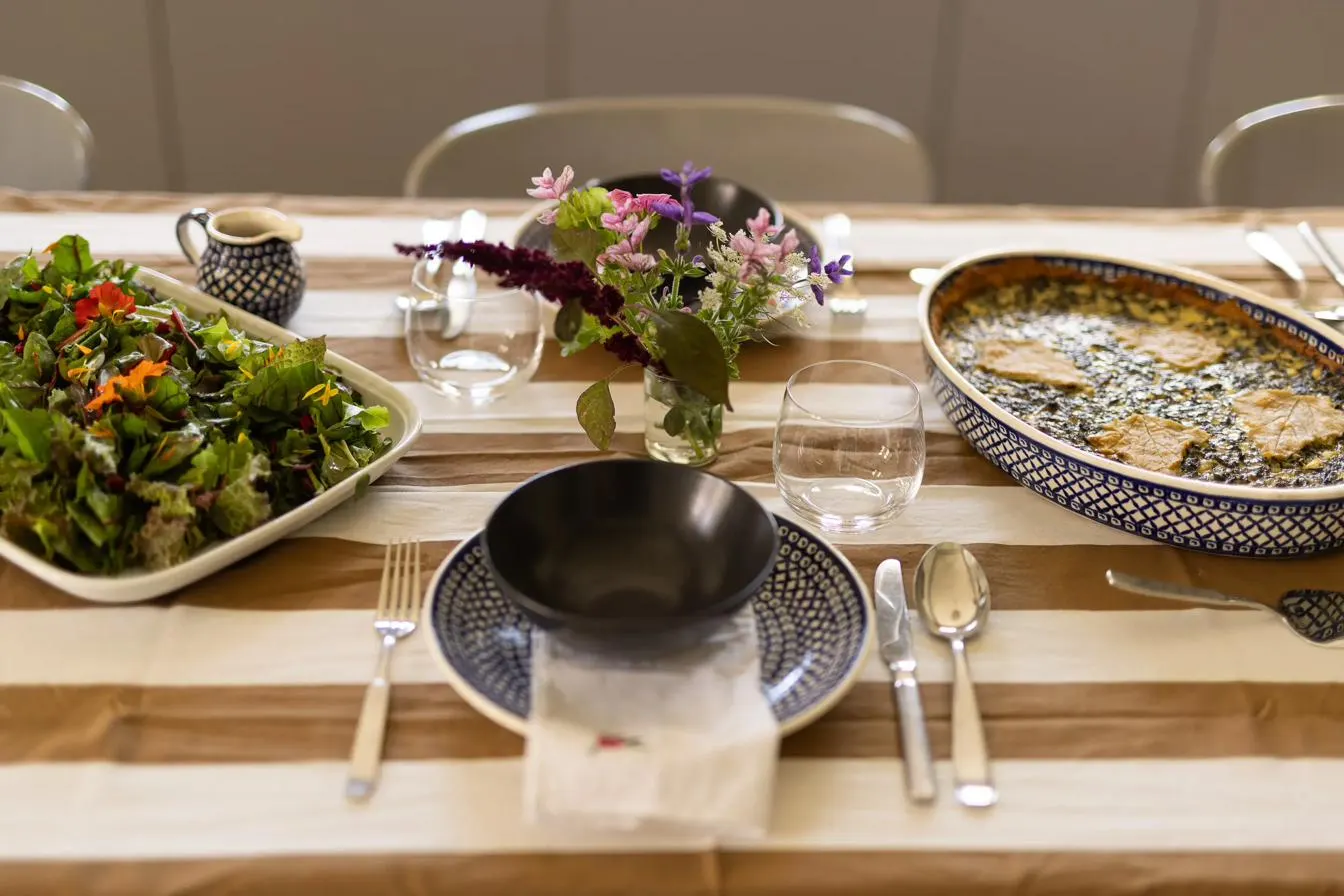 Table set at Villa Oiva